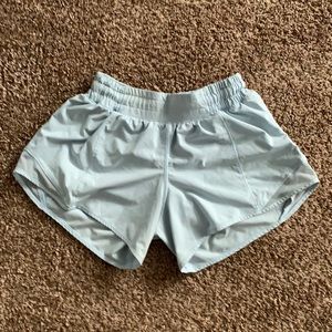 Baby blue lulu lemon hotty hot shorts